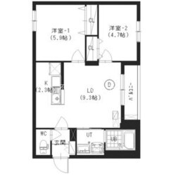 クレスト環状通東の物件間取画像